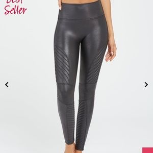 SPANX Faux Leather Moto Leggings